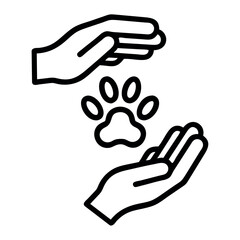 Pet Adoption Gentle Hands Icon