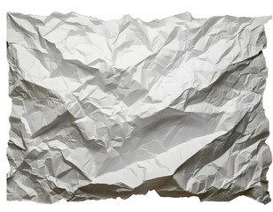 Obraz premium paper was crumpled and texture cutout isolated on transparent png