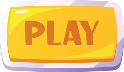 Play game menu button vector illustration