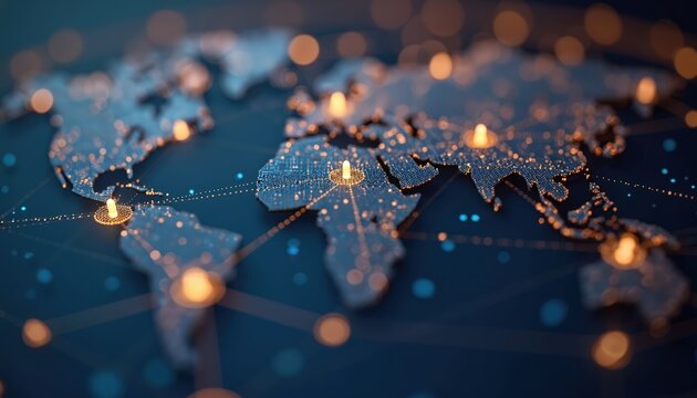 Global business network structure for data exchange, collaboration. International, multinational connections, corporate enterprise organization, communication, cooperation, partnership, alliance,