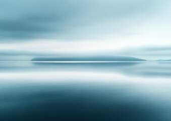 Obraz premium concept of mindfulness and connection to nature in blue tones