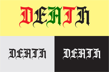 Death with Yellow White and Black Bacgrount