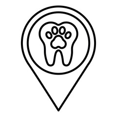 Pet Dental Location Icon