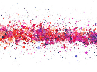 Abstract Pink and Red Splatter Paint Burst Galaxy Nebula Cosmic Art