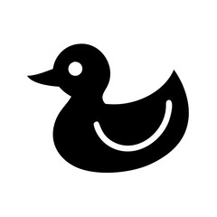 Obraz premium Simple and White Rubber Duck Illustration