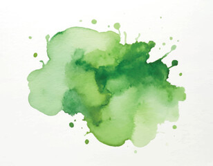Obraz premium Light green hand painting watercolour stain background. Original artistic footage