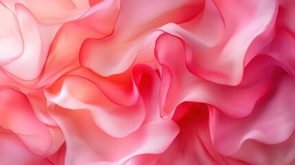 Obraz premium Pink fabric waves, textured background, close-up, studio shot, design