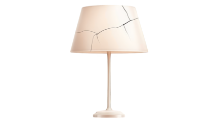 Stylish white base lamp with brown shade, elevate your home decor with warm, ambient lighting