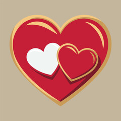 red heart on a white background
