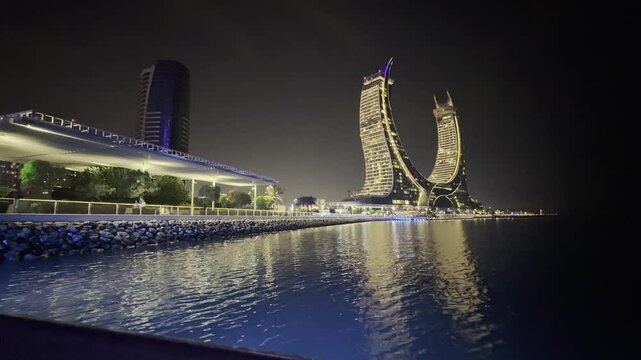 Lusail Skyline view. Lusail Marina Qatar