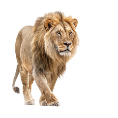 portrait of a lion on a transparent background