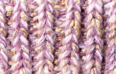 Close up woven texture in beige and pink colors