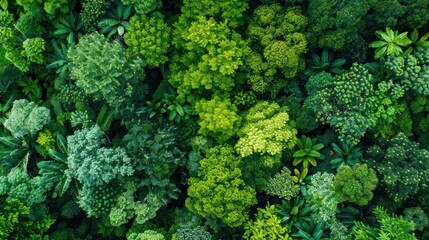 Naklejka premium Diverse tree species display nature image collection studio aerial view botanical variety for eco enthusiasts