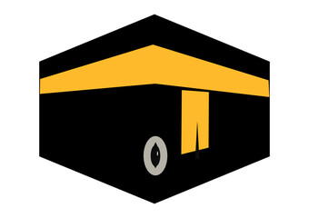Kabah moslem symbol vector illustration. Black box vector