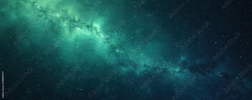 Aufkleber abstract grainy texture background in shades of green, teal, dark blue. perfect for web banner, post
