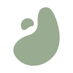 Abstract green blob shape icon