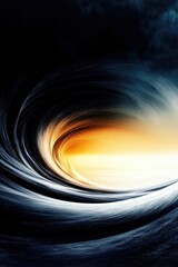 Surreal Ocean: Dramatic Blue Wave Reflections Under a Stormy Sky – Artistic and Tranquil Abstract Photography.Premium Wall Art 