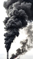 Dramatic Black Smoke Plume Texture, Composition, and Abstract Art