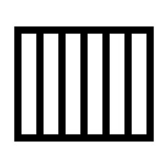 Prison bars silhouette icon. Vector.