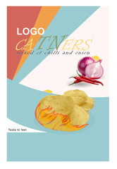 chips packaging design isolated template