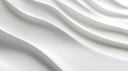 Obraz premium Elegant flowing white fabric texture background.
