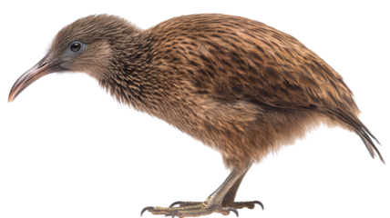 Unique brown bird standing gracefully on one leg with vivid feather patterns observed in natural habitat