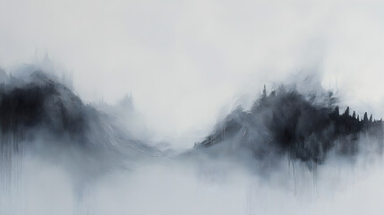 Obraz premium gently rising and dissipating, creating a soft, light texture with faint trails and subtle variations in density 