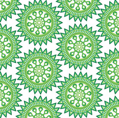 Cool teal floral mandala pattern with symmetry