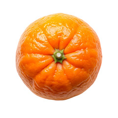 Wrinkled Mandarin Orange: Stock Photo isolated on transparent background