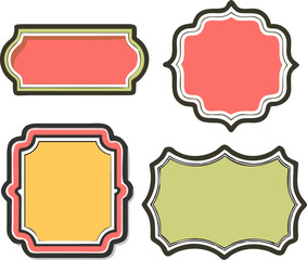 set of vintage labels, eps file 