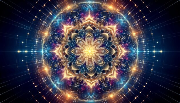 光輝くデジタルマンダラ｜Luminous Digital Mandala