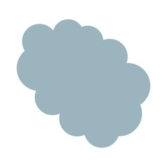Abstract blue cloud blob shape icon