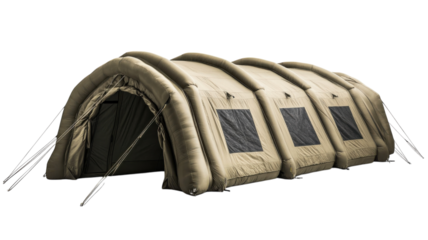Portable inflatable tent designed for easy setup and outdoor use in various environments