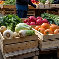 Rustic Winter Harvest: A Cozy Display of Seasonal Vegetables