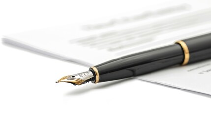 High-quality isolated image of a financial contract, placed on a pure white background, perfect for graphic design or advertising purposes
