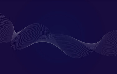 Abstract wave element for design. Stylized line art background. Vector illustration