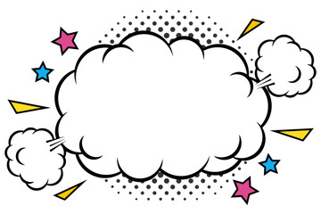 アメコミ風のバブルふきだしイラスト