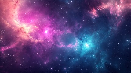 Colorful nebulae in deep space