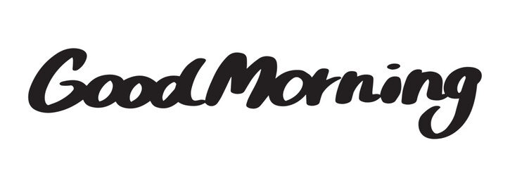 「Good Morning」の手書き文字　ベクターイラスト