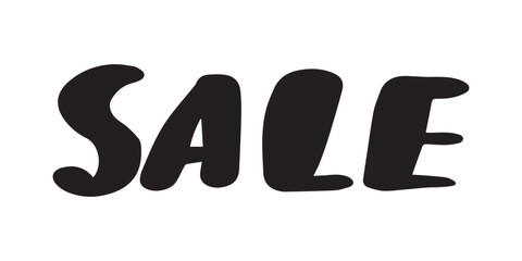 「SALE」の手書き文字　ベクターイラスト