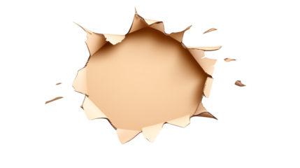 Ripped paper hole unveiling hidden potential, a symbolic visual of breakthrough and discovery