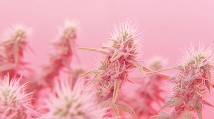 Obraz premium Pink Haze: Blooming Plant with CBD