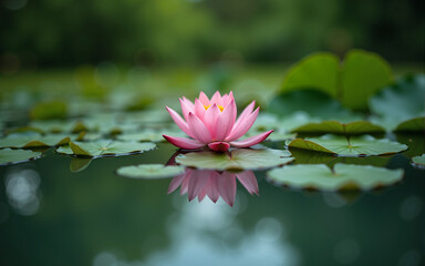 Fototapeta premium pink lotus flower