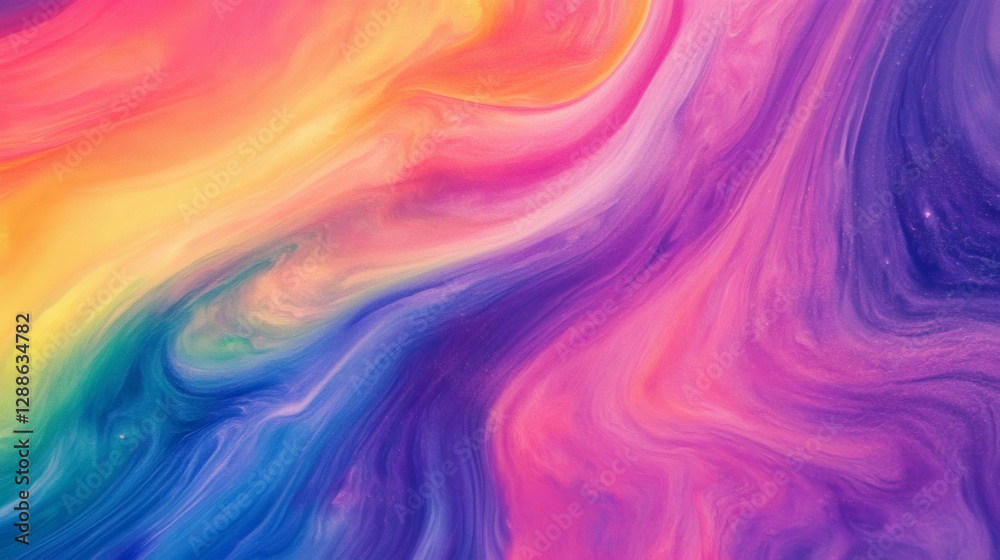 Poster A vibrant, swirling abstract design featuring a spectrum of colors, creating a dynamic and colorful visual experience