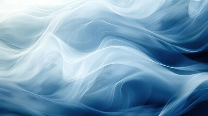 Obraz premium An intricate blend of abstract blues and whites swirls in a captivating dance, captured at the top-left corner with an angled transition to the left