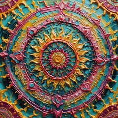 Fototapeta premium Elegant Pink Mandala Art – Intricate Decorative Design