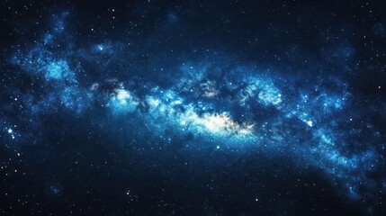 Fototapeta premium Deep Space Nebula, Cosmic Clouds, Galaxy Formation, Astronomical View, Background for Science, Possible Use Educational Poster