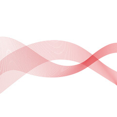 Red wave abstract background with copy space. Vector illustration.