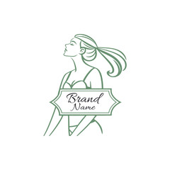 Minimalist Feminine Logo Design with Bra icon for Fashion & Skincare Brands