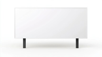 Obraz premium Large plain white billboard mockup set in an outdoor environment ideal for advertising or promotional display with a smooth surface